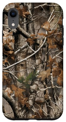 Camouflage Pattern Tactical Hunting Bushcraft Real Tree Camo Case for iPhone XR