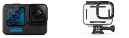 GoPro HERO11 Black – wasserdichte Action-Kamera mit 5,3K60 Ultra HD-Video & gehäuse (HERO10 Black/HERO9 Black) - Offizielles Zubehör