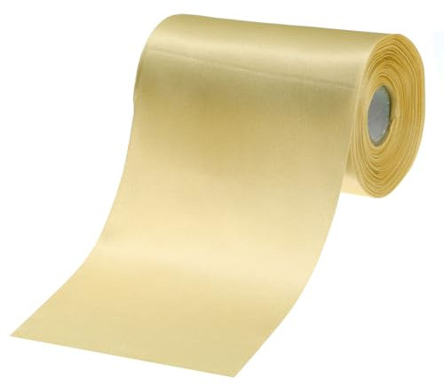 sourcing map Ruban de satin doré de 10,2 cm x 22 m pour kit de cérémonie de coupe, chaise, table, nœud pour cheveux, couture, artisanat, emballage cadeau, décoration de fête de mariage en polyester