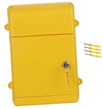 JISADER Wandhalterung Briefkasten Abschließbarer Briefkasten Postkasten Briefkasten für Haus Bürogebäude, Gelb