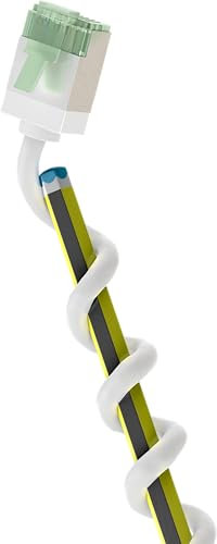 goobay 74360 CAT 8.1 Patchkabel slim/Ultraflexibles RJ45 CAT 8.1 Netzwerkkabel U/FTP CU, OFC/Dünnes Ethernet LAN Kabel mit kurzen Steckern / 40 Gbit/s, 2000 MHz LSZH, Knickschutz/weiß 1m