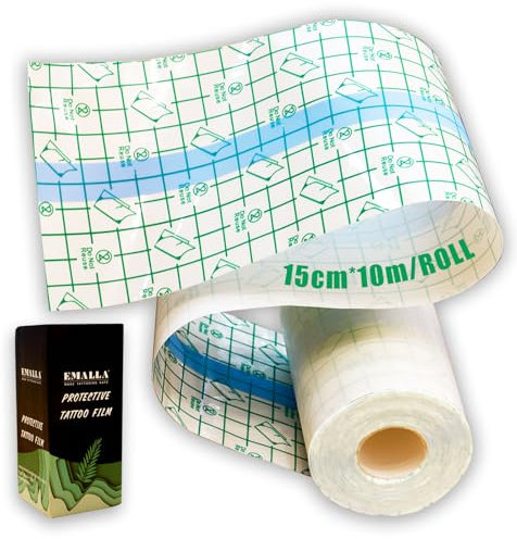 Tattoo Folie Heilung Tattoo Pflaster - PEPAX 15cm*10m Wasserdichte Klebebandage Second Skin Tattoo PU Tape Duschpflaster Tattoo Aftercare