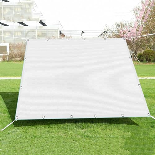 Voile D’Ombrage Rectangulaire 80 x 440 cm, Perméable Une Résistant et Respirant, Anti-Âge Voile d'ombrage Protection Solaire, Filet Dombrage Rectangle, pour Pergola, Extérieur, Blanc