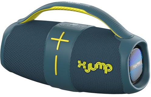 X JUMP XJ 120 Cassa Wireless Portatile Amplificata 40W, Alte Prestazioni, Funzione TWS, USB, AUX-IN, Microfono Incorporato, Speaker Wireless Resistente all'Acqua Waterproof IPX5, Blu