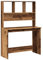 vidaXL Scrivania Mensole Legno Antico 102x45x148 cm Legno Multistrato, scrivania da Computer, scrivania autoportante, scrivania con mensole