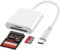 USB-C SD 3.0 Card Reader, 104Mbps Dual Slots Micro SD/SD Card Reader USB C 3.0 Memory SD Card Reader for iPhone 16/15 Series, iPad, Mac, and Android/Windows/Linux/Mac OS Systems