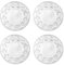 Bafnsiji 17cm,Assiettes à Dessert en Verre, Set d'assiettes en Verre pour 4, Assiettes à Dessert en Verre trempé Transparent, Assiettes en Verre pour apéritif, Fruits, gâteau, Salade