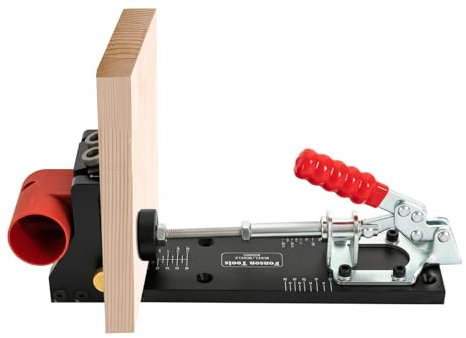 Pocket Hole Jig Kit, Posicionador de agujeros inclinados de aluminio, plantilla de perforación, ayuda para tacos, guía de taladro, guía de perforación