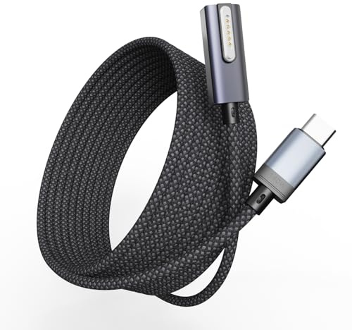 YBSGO 140W USB-C to Magnetic 3 Cable 6.6FT/2M, 90° Charger Cord Compatible with Magsafe Charging for 2024 MacBook Air M3 13 15/Pro 14 16, 2023/2022 Air 13“ 15 M2/Pro 14 16, Pro 2021 M1 14 16
