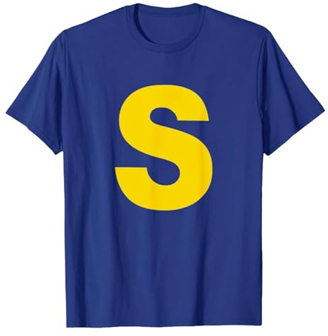 Buchstabe S gelb Streifenhörnchen Kostüm Gruppen Karneval S T-Shirt