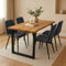 SAM 5 TLG. Essgruppe Josy | 140 x 80 cm | Holz Wildeiche-Optik | Stuhl Susi Anthrazit | U-Gestell Schwarz | Kleiner Esstisch mit 4 Stühlen | Esszimmertisch/Küchentisch/Holztisch | Esszimmer