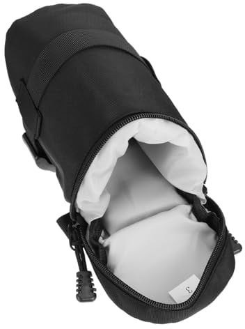 SEWACC Waterproof Shockproof Nylon Camera Lens Pouch Bag Zipper for DSLR, Medium 9x9x16cm, Travel Protective Lens Case for Photography Accessories