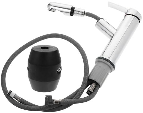 Lurrose Agua Mezclador Giratorio de Lavabo Extraíble con Moderno y Acabado Cromado Cocinas y Fregaderos