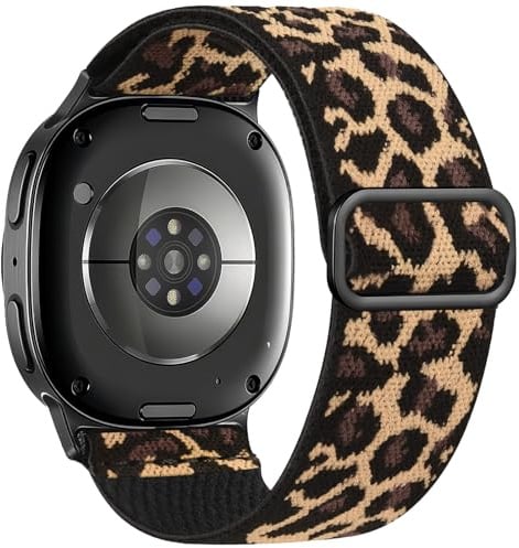 Nylon Armband Kompatibel mit Samsung Galaxy Watch 8 40mm/44mm/8 Classic 46mm Armband Damen Herren, Elastisch Stoff Sport Solo Loop Verstellbares Dehnbare Armbänder für Galaxy Watch 8 Serie