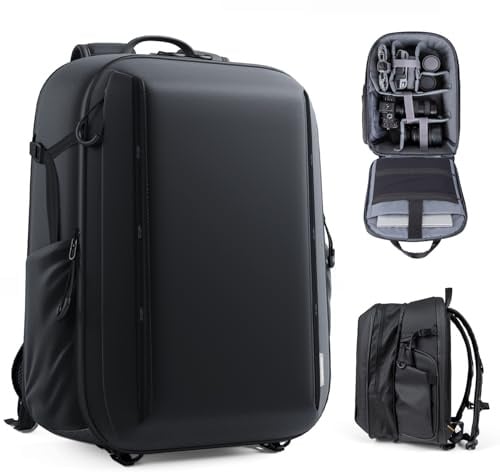 RaLeno Wasserdichter Kamerarucksack,25L+5L(erweiterbares Vorderfach) Fotorucksack, Seitentaschen mit schnellem Zugriff, passend für Laptop, alle Kameramodelle, Drohnen, Objektive und Stative