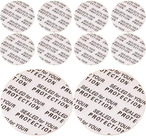 FOMIYES Lot de 300 Joints D’Étanchéité Autocollants pour Bouteilles 26 MM Opercules de Bouteille sous Pression Scelleuse de Sécurité pour Bocaux et Boîtes de Conserve Poussière et