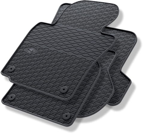 Mossa - Gummifußmatten Auto kompatibel mit VW Volkswagen Golf Hatchback, Cabriolet, Variant (2008-2016) schwarz Gummimatten Gummi Fußmatten
