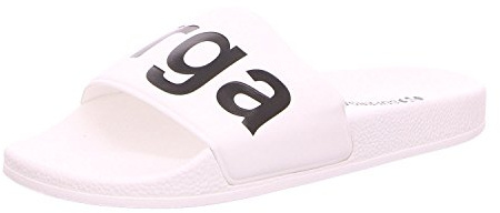Superga Slides PVC, Unisex-Erwachsene Slipper, Weiß (White-Black), 37 EU (4 UK)