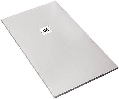 Plato de ducha 70 x 100 cm de piedra Maier Dharma blanco