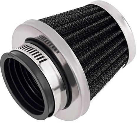 AHL 1 x 42mm Hohe leistung Luftfilter 42mm Motorrad Luftfilter Clamp Gummi Sportluftfilter Schwarz