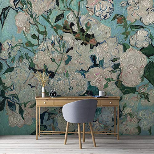 Florale Kunst Tapete „Die Rosen“ nach Vincent Van Gogh, Vlies Tapete nach Maß - extravagante Wanddeko, GMM Panorama Tapete Wandbild als Wohnakzent (Format: 2m x 2,79m)