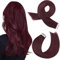 Moresoo Rot Tape in Haarverlängerungen Echthaar Remy Hair Extensions Tape in #99J Burgunderrot Gerades Tape in Extensions 20 Stück/50g Dicke Remy Haar Extensions Invisible 16 Zoll/40 cm