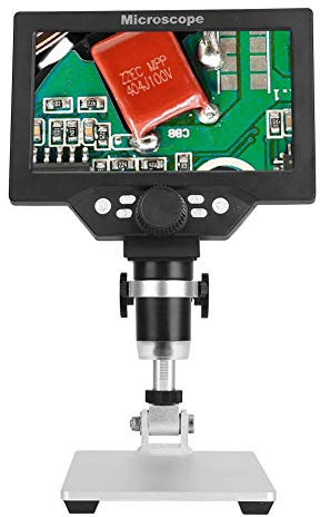 Walfront USB Mikroskop 7in 1200X Digital Mikroskop HD LCD Monitor Elektronische LED Lupe Werkzeug 110-240V (EU 110-240V)