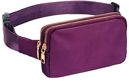Geestock Bauchtasche Damen Gürteltasche Herren, Sport Mode Hüfttaschen Verstellbare Träger Brustbeutel, zum Wandern Laufen Einkaufen Radfahren 01 Lila