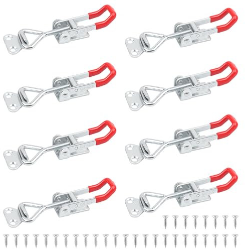 EXLECO Morsetti a Ginocchiera GH-4001 8 Pcs Metallo Toggle Morsetto Regolabile Morsetto Piccolo Interruttore Regolabile