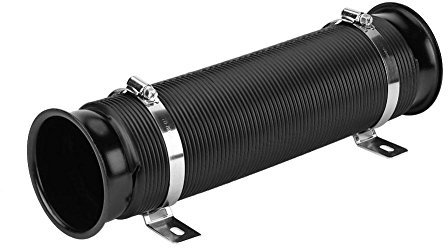 76mm Luftansaugrohr, Auto Ansaugrohr Ansaugschlauch Kaltluftansaugrohr Kaltluftschlauch Kaltluftansaugsystem Auto Sportluftfilter Kohlefaser Serie Filter 3