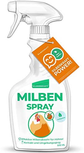 Silberkraft Milbenspray 500 ml für Hühner und Ziervögel, zuverlässiger Milbenschutz, effizientes und garantiert hilfreiches Anti-Milben-Mittel