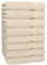 Betz 8 Stück Handtücher Set Größe 50 x 100 cm Handtuch Premium 100% Baumwolle Farbe Sand
