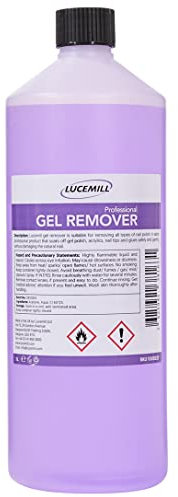 Lucemill Gel Remover | 1 Litre | Acetone Formula for UV/LED Polish, Acrylics & Tips | Professional Nail Cleaner | Salon Use | UK Made
