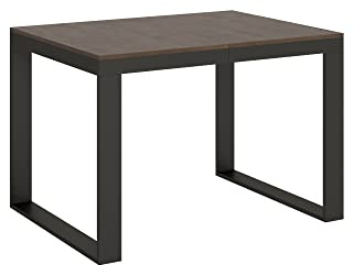 Tischplatte Tecno Evolution Nussbaum 90 x 120 cm gestreckt 90 x 380 Rahmen Anthrazit