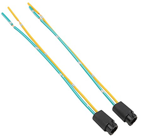 LiebeWH 2pcs LED-Lampensockel 12V T5 Pigtail Light Sockets Adapter mit Draht für Industrieausrüstung Autos Fahrräder