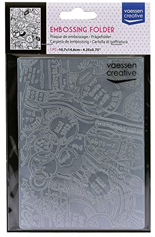Vaessen Creative 100605-034 Prägefolder, Honig Waben, 14,6 x 10,8 x 0,5 cm, 1 Stück, für Geburtstagskarten, Geburtskarten, Weihnachtskarten und Papierbasteleien, transparent, 14.6 x 10.8 x 0.5 cm
