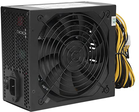 Bewinner 2000 W Mining Netzteil, PC Netzteil mit Geräuscharmer Rauschunterdrückung, Miner Netzteile, 50 Hz, 60 Hz, 20 A, Niedrige Welligkeit, Energieeffizient für Desktop Computer