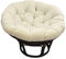 TOULIVER Papasansessel Kissen 40-130 cm Polster für Gartensesse Wasserdicht Hängesessel Kissen Rund Schaukelstuhlkissen Papasan Ersatzpolster für Indoor Outdoor,Beige,130cm