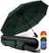 WLine Wind Parapluie pliable coupe-vent de pluie avec ouverture et fermeture automatique, tissu téflon, structure ultra-résistante, diamètre 104 cm, Vert avec étui