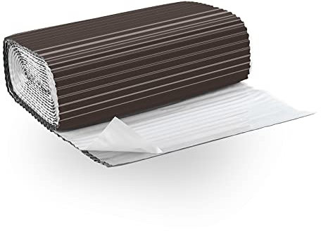 Seiletech.de Blei geriffelte Kaminanschlussband – 300mm – 50m – 10 x 5m – Dunkelbraund RAL 8019 – selbstklebend Rolle – Schornsteinband – Abdichten von Dachelementen – Kamin – witterungsbeständig