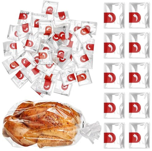 Healeved 50 Pcs Bolsas para Horno Bolsa para Asar Pavo De Almacenamiento Transparentes De Salmuera Recipientes Microondas