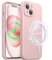 JETech Cover Magnetica Silicone per iPhone 15 6,1 Pollici, Compatibile con MagSafe, Custodia Telefono con Protezione Fotocamera Completa (Rosa)