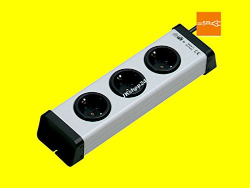 3-Fach Steckdosenleiste Kunststoff-Universal mit erhöhtem Berührungsschutz 5,0m-Zuleitung | Bodo Ehmann 0200x00032305