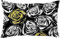 Glitzernde Rose mit schwarzer Rose, 1 Stück, dekorativer weicher Samt-Kissenbezug für Couch, Sofa, Bett, Auto, Wohnzimmer, 40,6 x 61 cm
