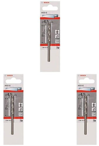 Bosch Professional Metallbohrer HSS-G geschliffen (Ø 4,5 mm) (Packung mit 3)