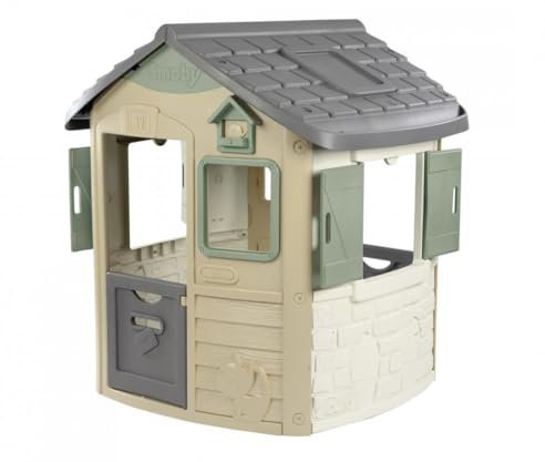 Smoby - Casetta Jura Lodge Green - realizzata in plastica riciclata, + 2 anni