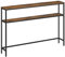 VASAGLE Konsolentisch, schmaler Sofatisch mit 2 Ablagen, 20 x 120 x 80 cm, Flurtisch, 2 Ebenen, für Flur, Wohnzimmer, Schlafzimmer, vintagebraun-tintenschwarz LNT133K01