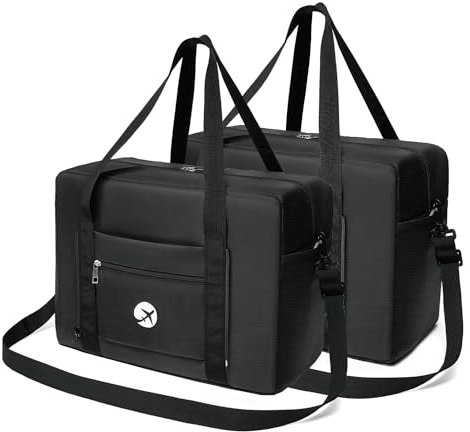 palamea Wizzair Handgepäck 40x30x20, 25L Faltbare Reisetasche Handgepäck Tasche für Flugzeug Handgepäck Koffer für Eurowings 2PACK