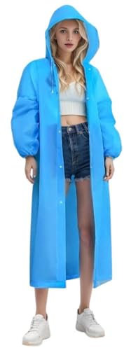 Hsternexy Regenjacke Damen wasserdicht durchsichtig regenponcho Festival lang leicht Regenmantel regencape einweg Erwachsene Fahrrad Regenjacken Regenanzug atmungsaktiv Festival Outfit Damen