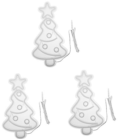 OSALADI 3stücke Neon Weihnachtsbaum Licht Deko Farbige Neonlampe Als Weihnachtsdekoration Für Zuhause Geschenidee Für Freunde Und Familie Tragbar Und Leicht Schafft Eine Festliche
